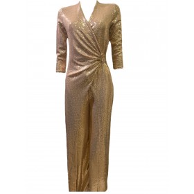 JUMPSUIT LUTECE GOLD GLITTER