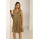 ROBE PETRA PAILLETTE OR