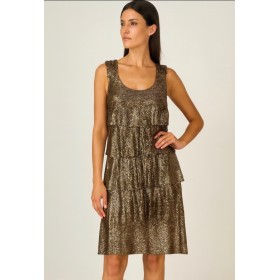 ROBE PETRA PAILLETTE OR